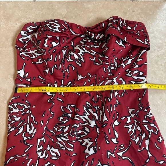 The Limited Red Coral Animal Print Strapless Mini Womens Size 8 Pockets Beach - Picture 9 of 16